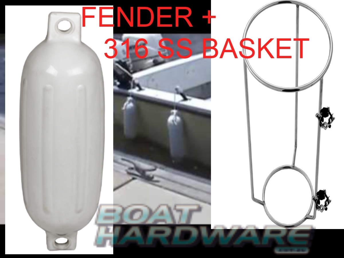 316 SS Fender Basket & Medium Fender Combo Bell Marine