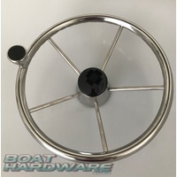 Steering Wheel - 316 Stainless Steel 340mm with Control Knob