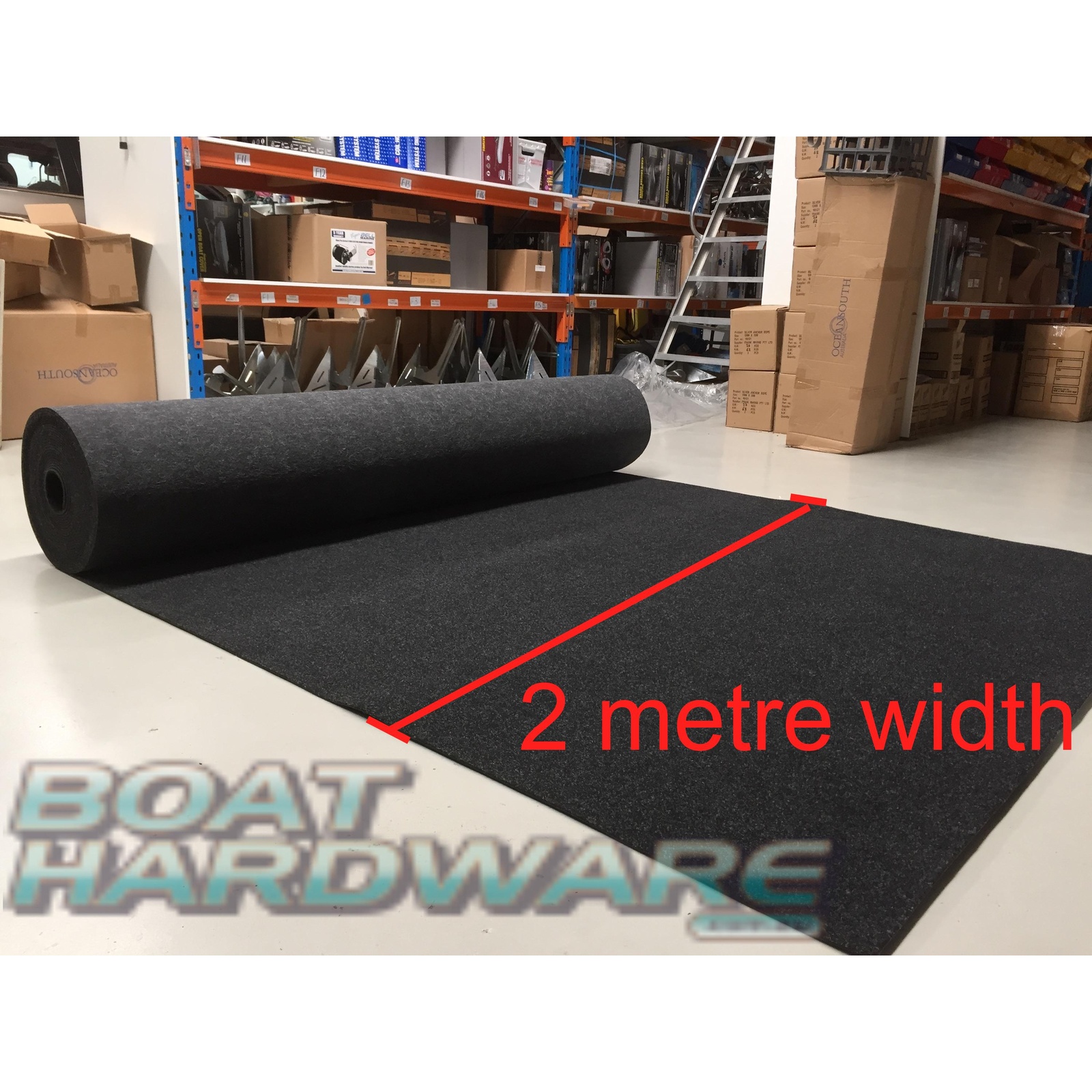 Marine Carpet (Charcoal) per Metre