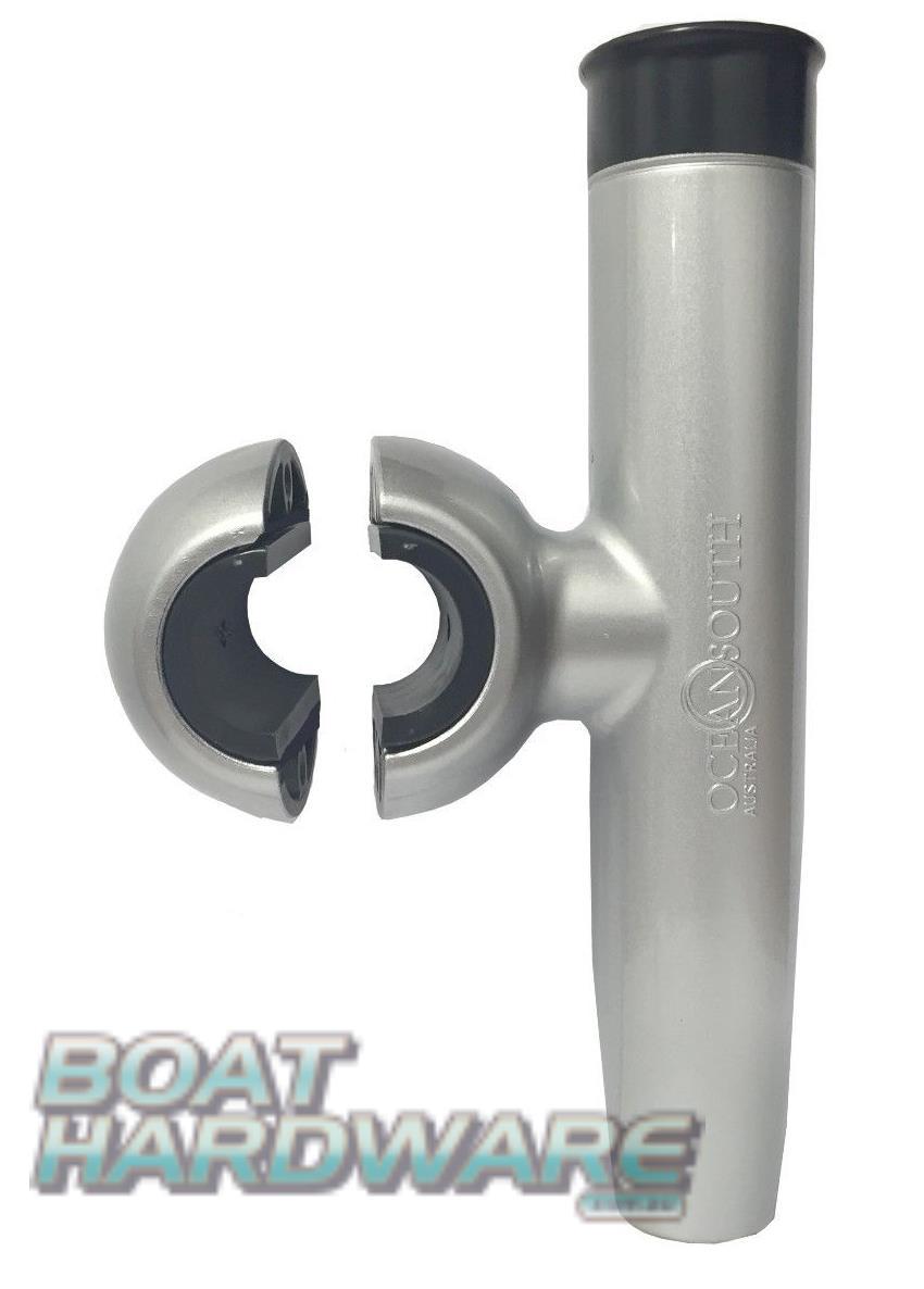 Clamp on Straight Rod Holder Fishing Boat 44mm Rail Tube Mount Suit T