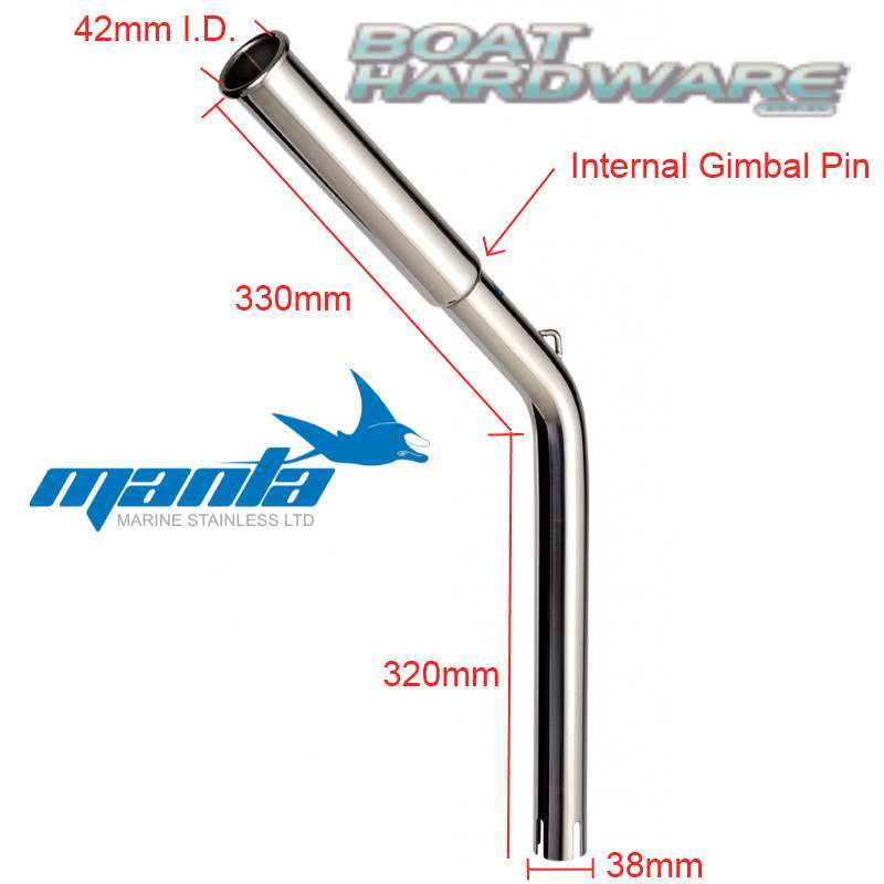 Rod Holder Extension 316 Stainless Steel Outrigger Boat Game Fishing