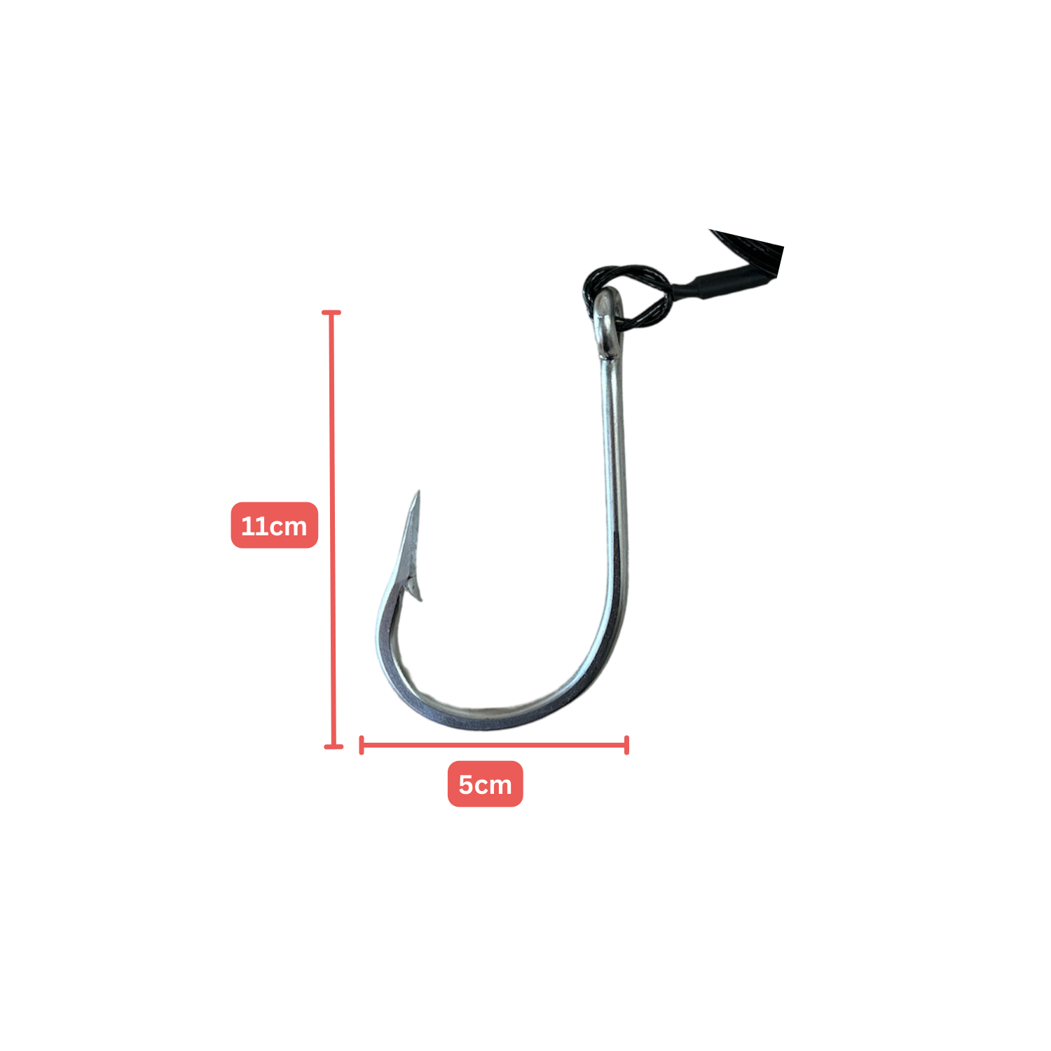 Shark/Game Rig 12/0 Single Hook with 300lb Wire Trace