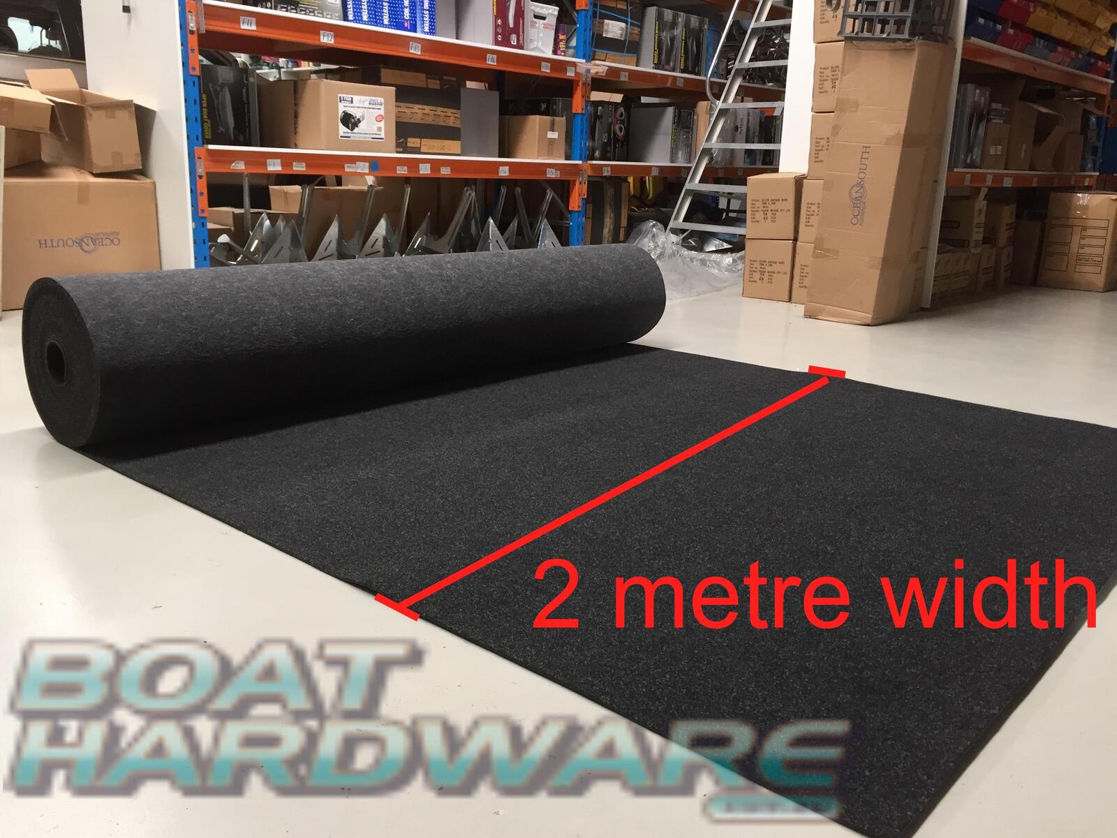 Marine Boat Carpet 4 Seasons Grey Charcoal 2mtr Wide Roll Sold per