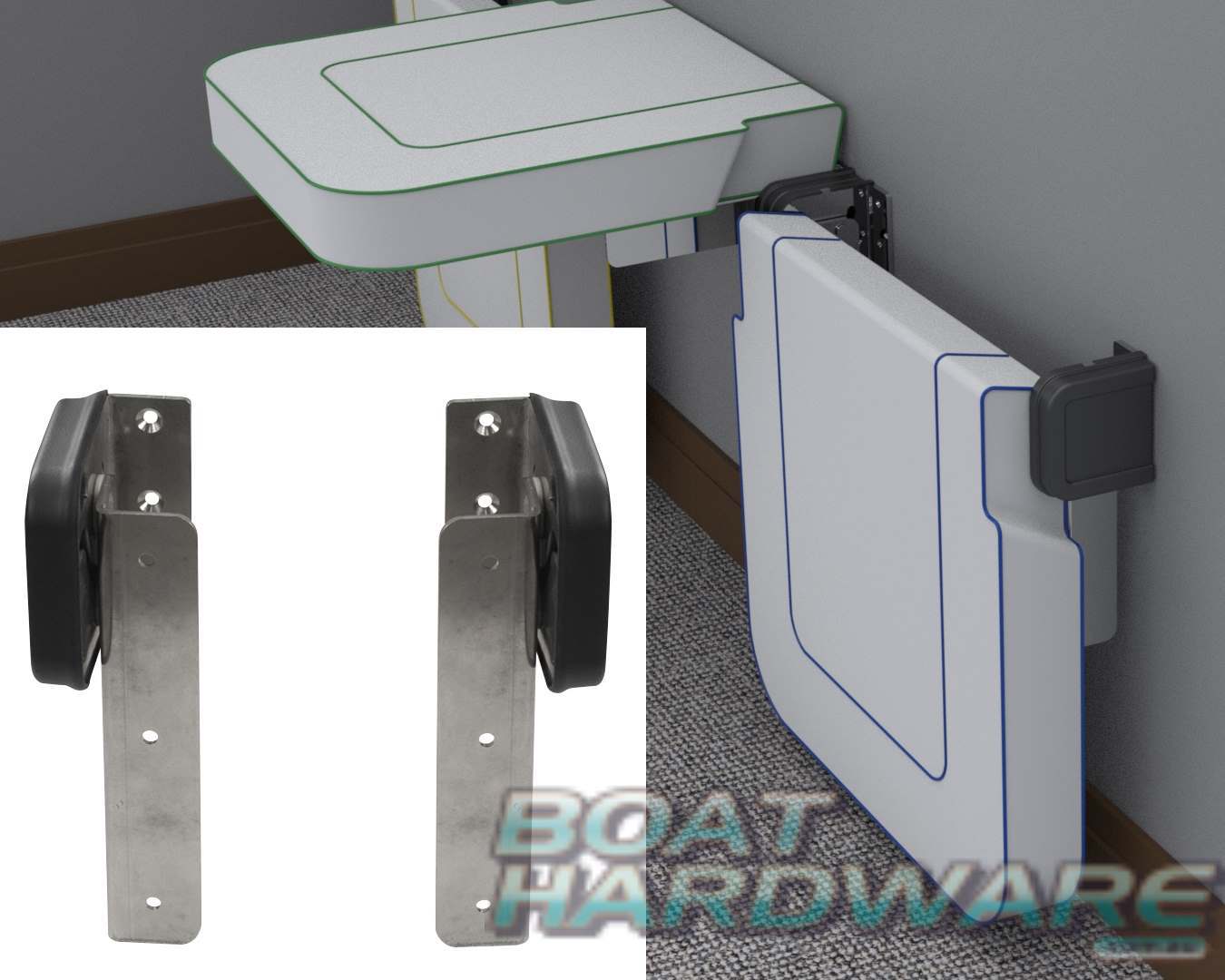 Folding Hinge suitable for Seat Table Bench Boat Marine 