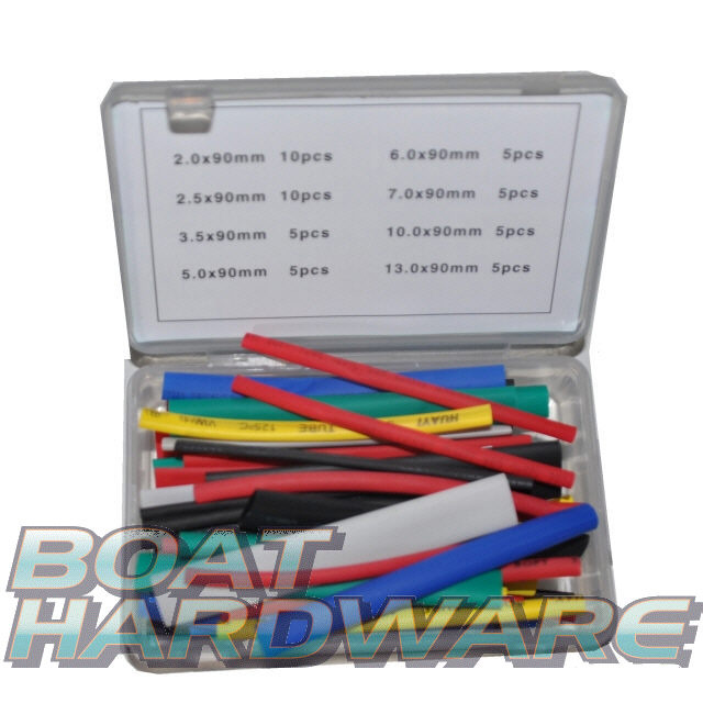 Heat shrink Tube Assortment Kit 50pce car stereo boat