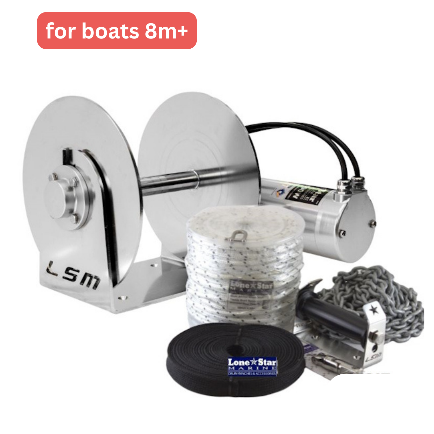 GX3 1500W Anchor Winch Combo RC10x95 - Lone Star