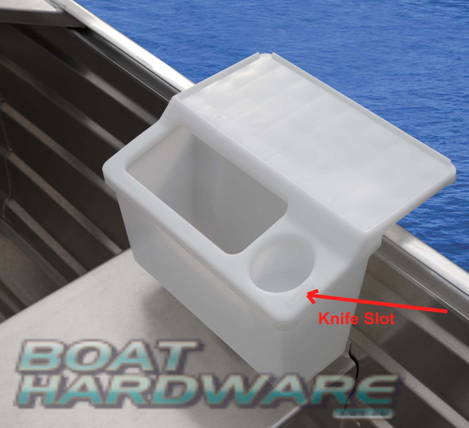 Storage Bait Board Tackle Bin Bucket with Cup Can Knife Holder Tinnie