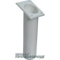 30° Rod Holder Rectangle WHITE Polypropylene
