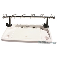 Fibre Glass Removable Bait Board + 6 Way Rod Holder