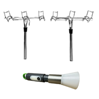 3 Way Rod Holder Pair WITH FREE TORCH 316 Stainless Steel