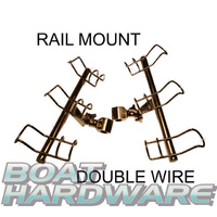 3 Way Rail Mount Rod Holder (Port & Starboard) Stainless Steel (99112)