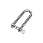 Long D Shackle 8mm Marine Grade 316 Stainless Steel