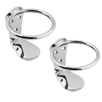 2 x Boat Cup Holder Ring - 316 Stainless Steel