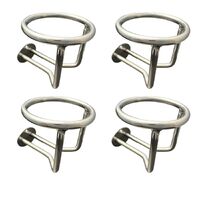 4 x Boat Cup Holder Marine 316 Stainless Steel - 90mm cup width