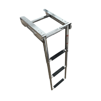 Telescopic Ladder with Platform 3 Steps 316 SS