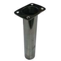 Rod Holder 316 Stainless Steel Straight 90 degree Flush Mount for Boats