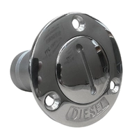 Diesel Deck Filler with key & chain (38mm), 316 Stainless Steel