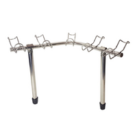 5 Way Corner Rod Holder Stainless Steel