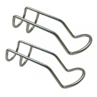 2 x Rod Holder 6mm Double Wire 316 Premium Stainless Steel