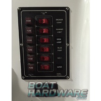 6 Gang Switch Panel - Vertical Mount (Black)