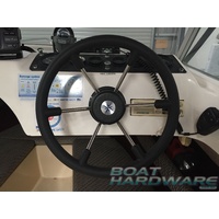 Steering Wheel - Stainless Steel 360mm 6 Spoke