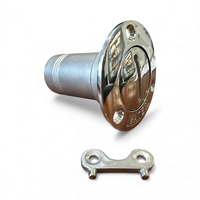 Water Deck Filler with key & chain (38mm), 316 Stainless Steel