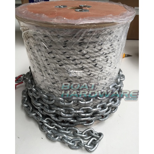 Rope & Chain Kit 75mtres of 8mm Triple Strand + 8 mtr 6mm Short link Chain 30010