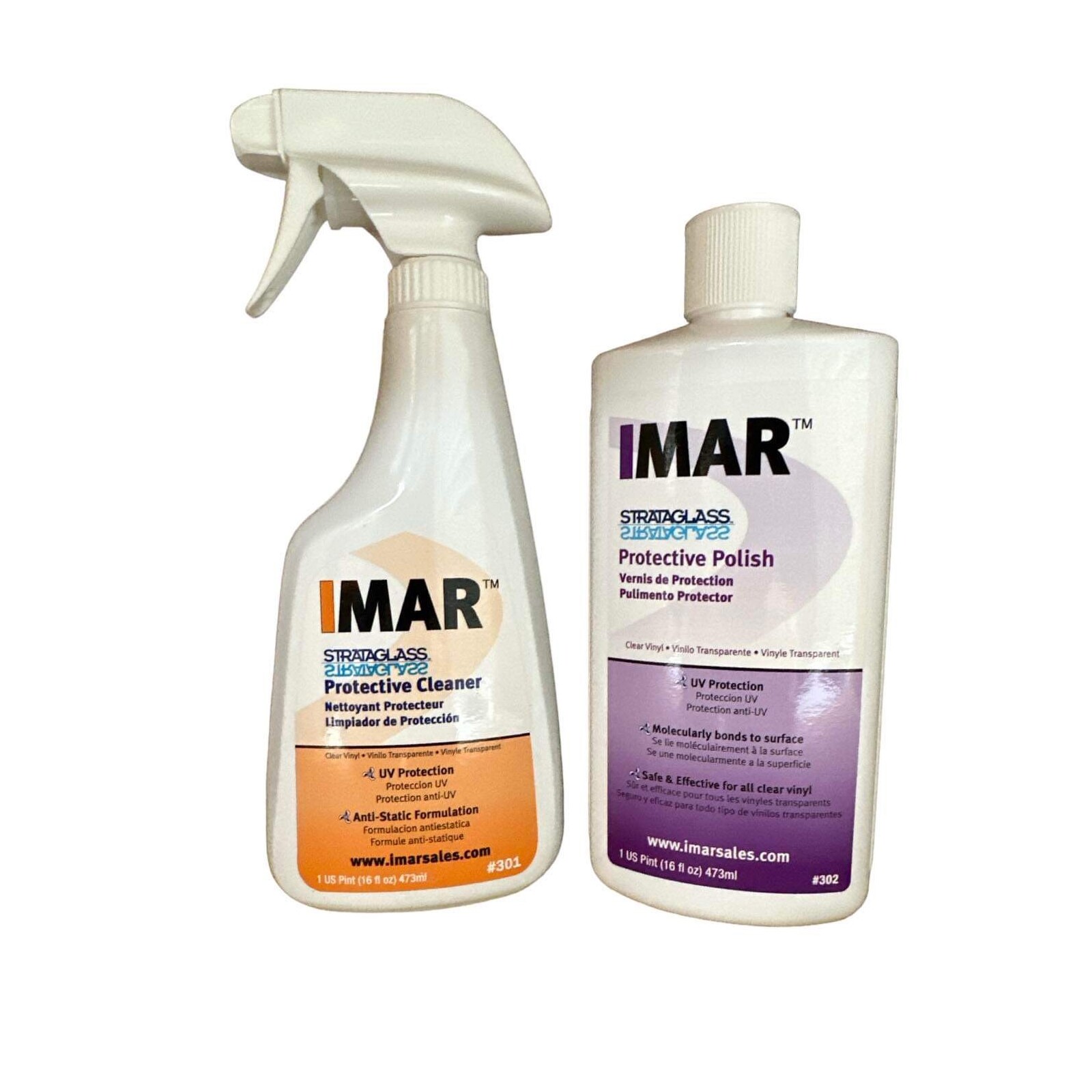 IMAR™ Strataglass Clear Vinyl Protective Cleaner & Polish #301 #302