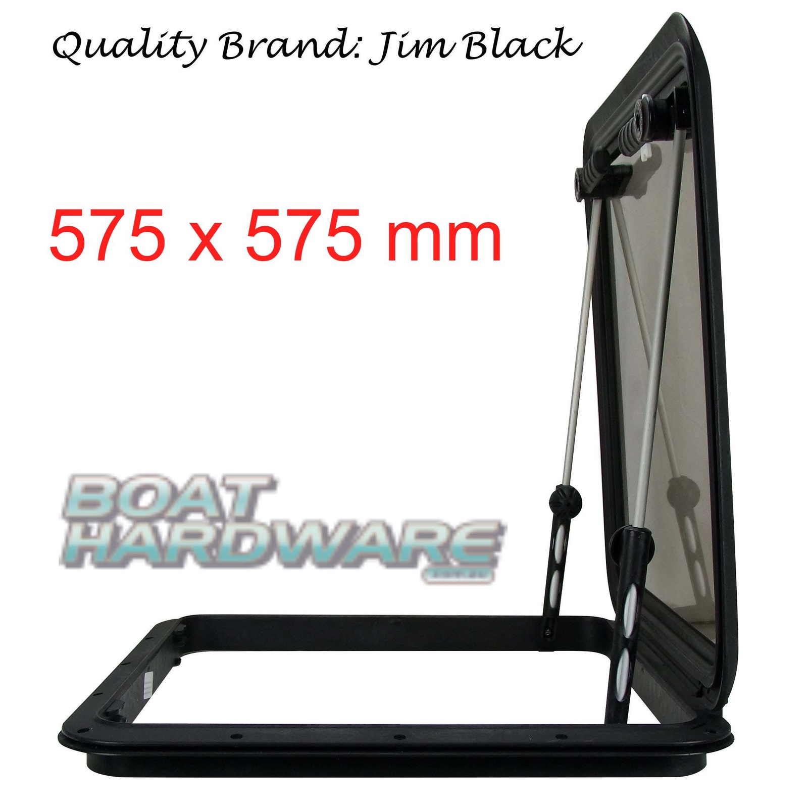 Escape Hatch - Black Frame 575x575mm Dual Telescopic