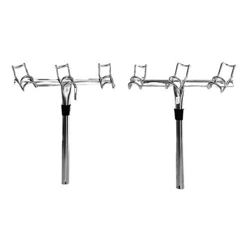 3 Way Rod Holder- Starboard & Port Side (Pair) 316 Stainless Steel