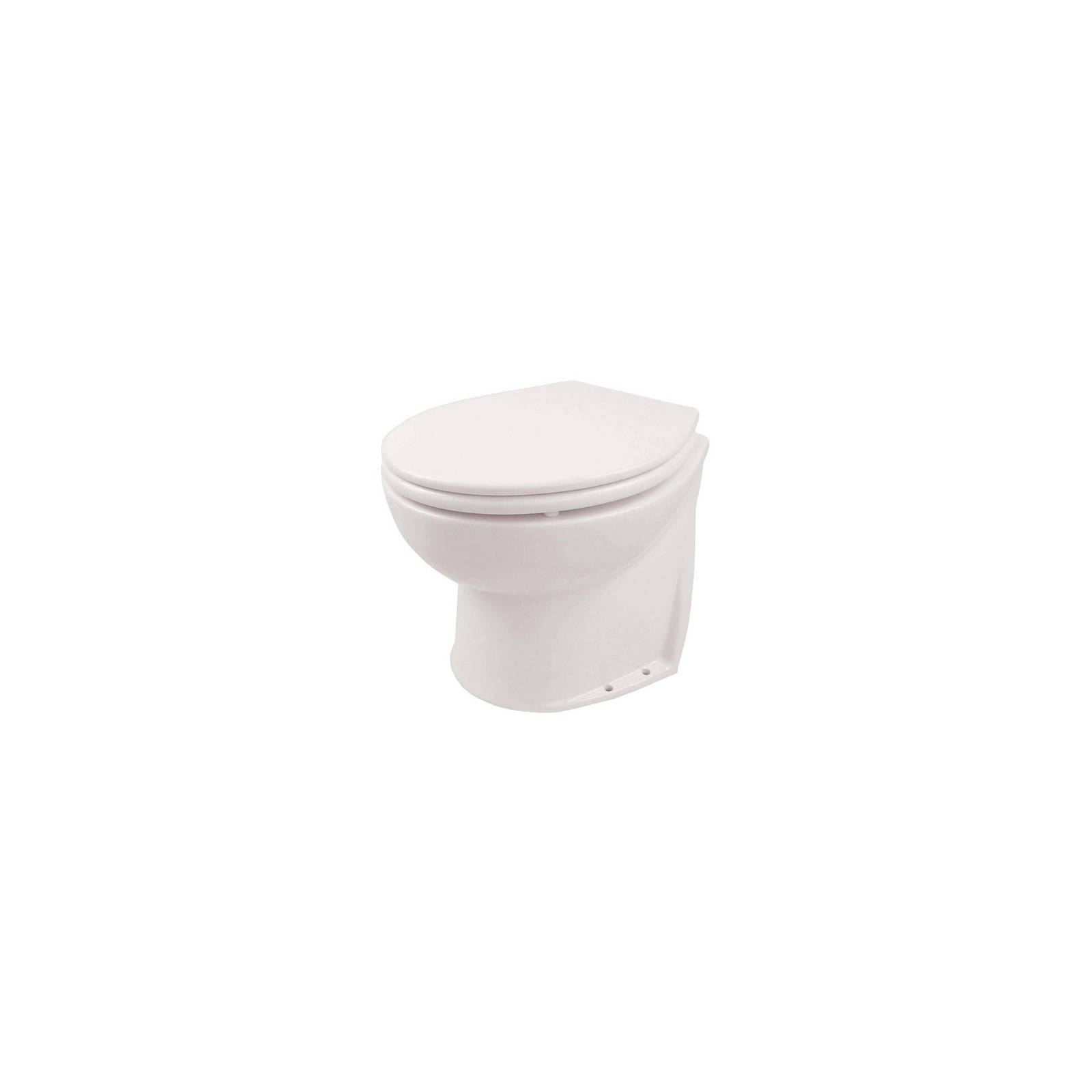 Slanted FRESH Water Rinse 12V Deluxe Silent-Flush Compact Height Electric Toilet - Jabsco