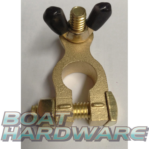 Solid Brass Battery Terminal - Negative