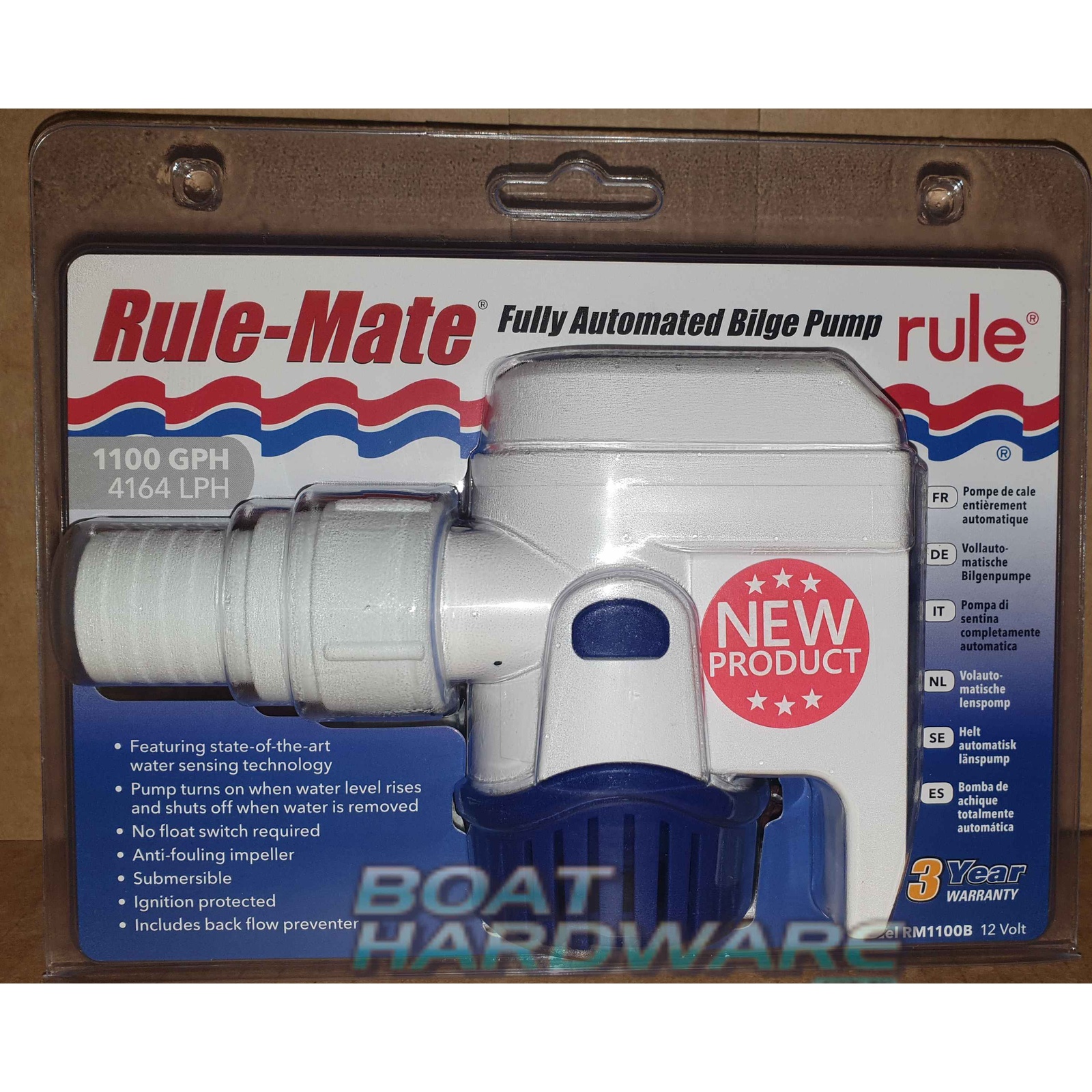 Rule 800 12v Fully Automatic Submersible Bilge Pump 